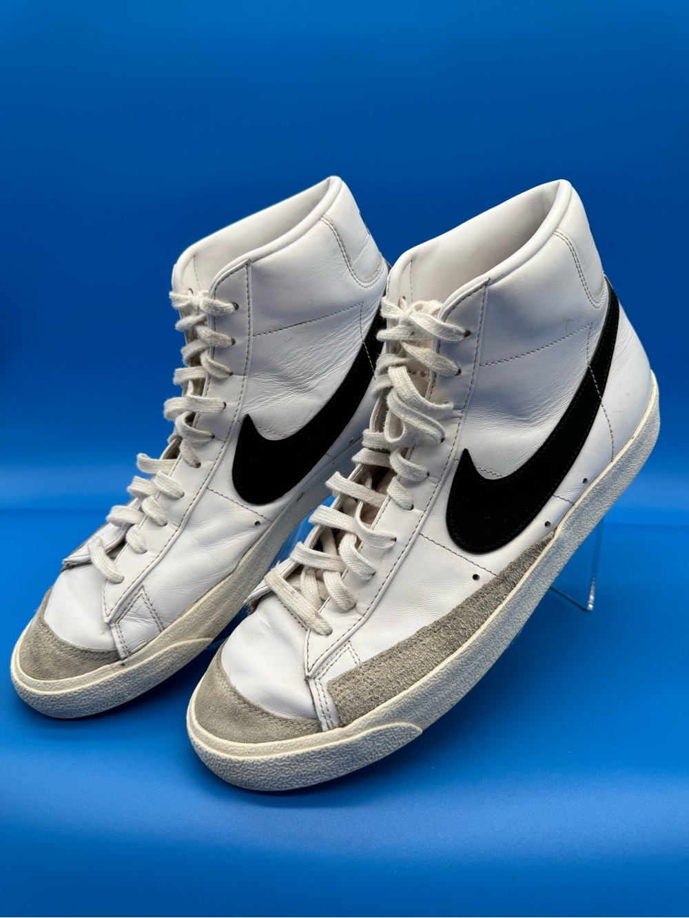 Nike Blazere Mid '77 Vintage White Black High Top Sneakers BQ6806-100 Men's 12